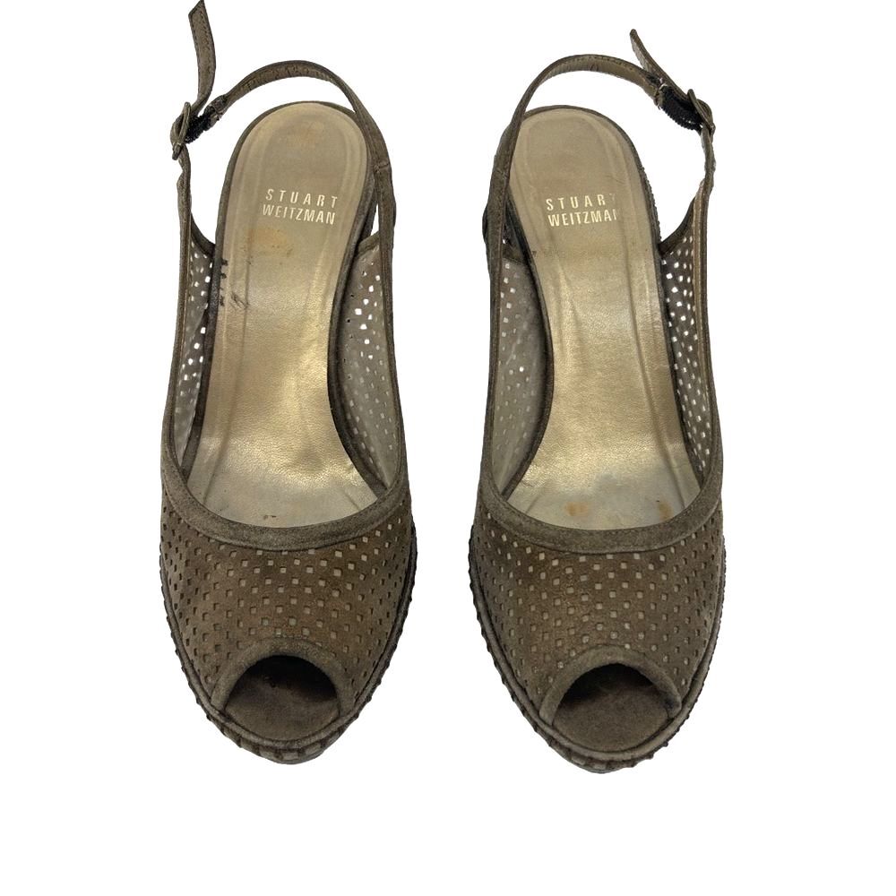 Stuart Weitzman Brown Espadrille Shoes